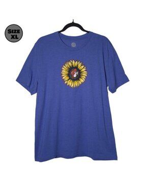 Buc-ee's: You Grow Girl! Sunflowers USED Shirt (XL, Blue, Gas, Bucees)